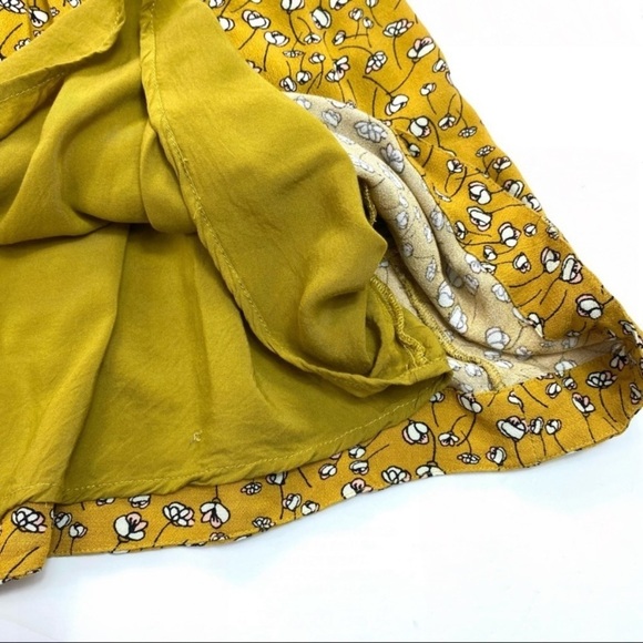 FREE People Floral Pretty Baby Mini Dress in Mustard Yellow Combo - Picture 9 of 10